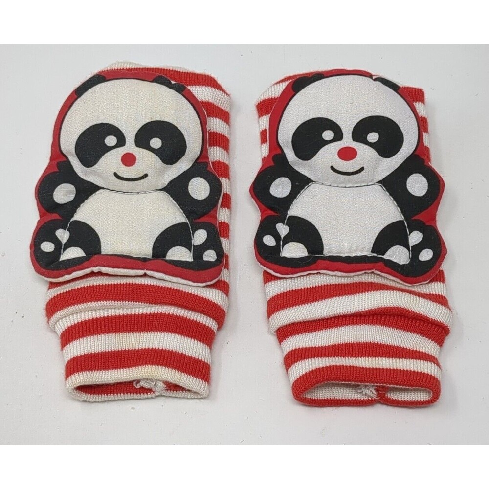Vintage Baby‎ Rattle Plush Socks 1990s 90s Panda Bear Kids II 1993 Pansy Ellen